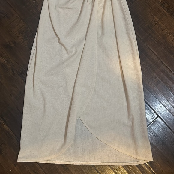 Off White Front Tie Midi Dress by H&M Size XS - Picture 3 of 3